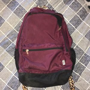 Pink maroon backpack